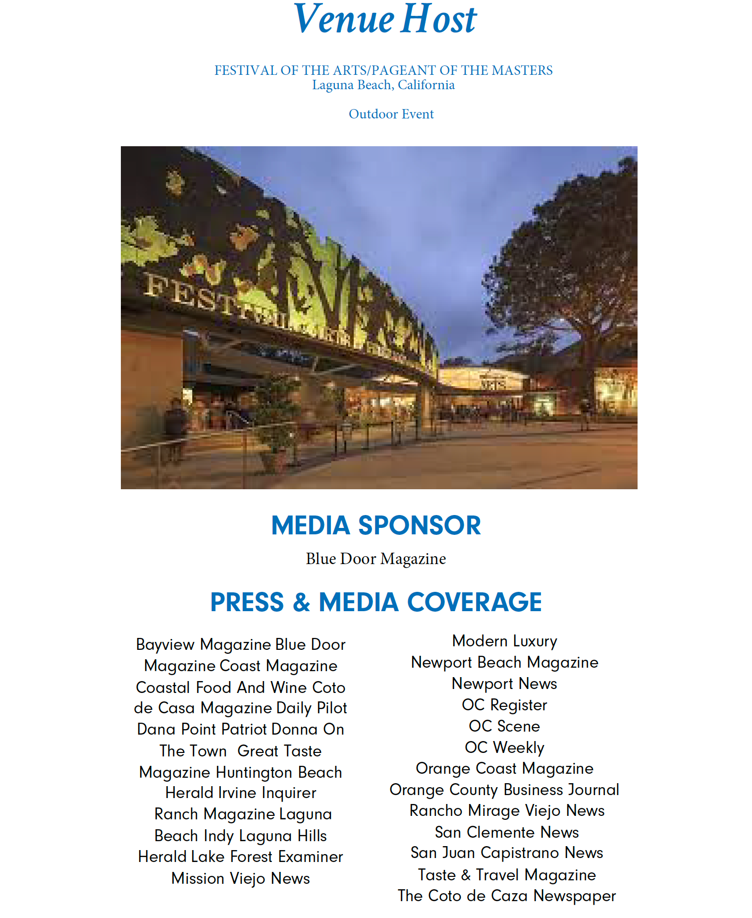 Venue/Host